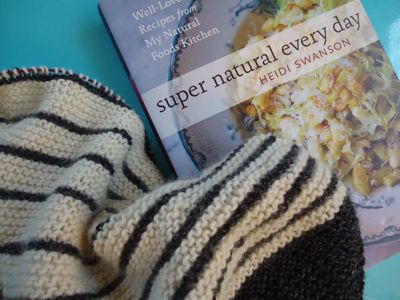 cookbook and shawl